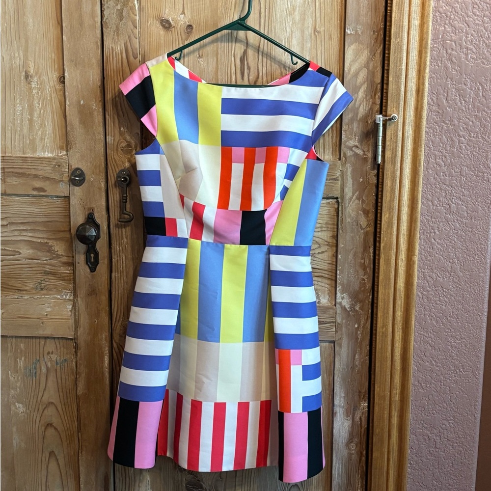Kate Spade Pink and Blue A-Line Cocktail Dress